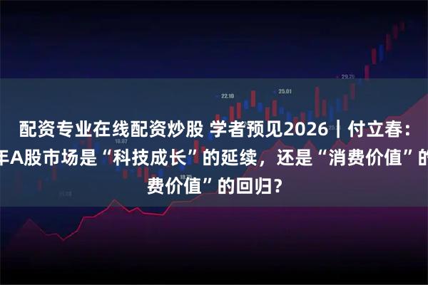 配资专业在线配资炒股 学者预见2026｜付立春：2026年A股市场是“科技成长”的延续，还是“消费价值”的回归？
